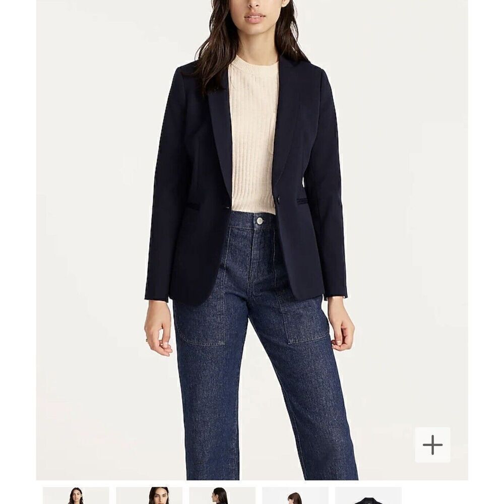NEW J CREW Parke blazer in bi-stretch cotton SZ 0